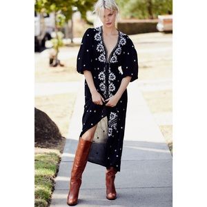 Free People Embroidered Fable Midi Dress NWT SMALL